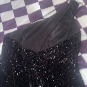 Elegant Black Sequin Dress